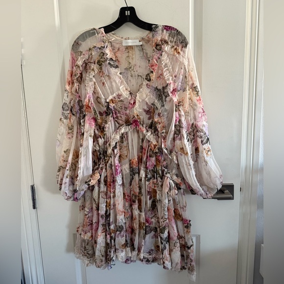 Zimmermann Dresses & Skirts - NWOT Zimmermann Floral 2 Layer Ruffle Dress - Size 1